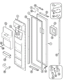 02 - Freezer Door parts for Admiral Refrigerator BS24X8D3V from AppliancePartsPros.com