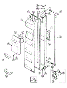 02 - Freezer Door parts for Maytag Refrigerator BS24X9DB from AppliancePartsPros.com