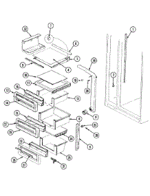 07 - Shelves & Accessories parts for Maytag Refrigerator BS24X9DB from AppliancePartsPros.com