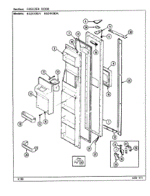 02 - Freezer Door parts for Maytag Refrigerator BS24X9DK / DN92A from AppliancePartsPros.com