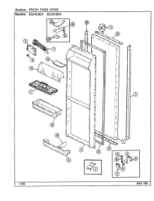 04 - Fresh Food Door parts for Maytag Refrigerator BS24X9DK / DN92A from AppliancePartsPros.com