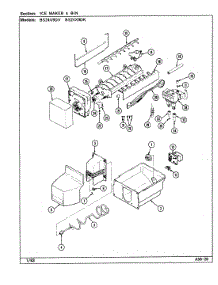 06 - Ice Maker & Bin parts for Maytag Refrigerator BS24X9DK / DN92A from AppliancePartsPros.com