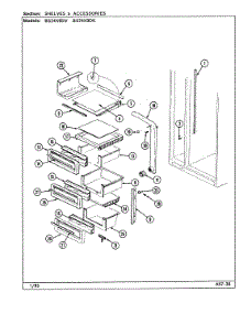 05 - Shelves & Accessories parts for Maytag Refrigerator BS24X9DV / DN91B from AppliancePartsPros.com