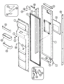 02 - Freezer Door parts for Maytag Refrigerator BS24Y9DB from AppliancePartsPros.com
