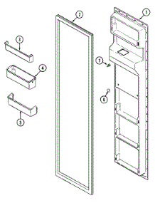 02 - Freezer Inner Door parts for Maytag Refrigerator BS24Y9DBC from AppliancePartsPros.com