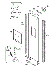 03 - Freezer Outer Door parts for Maytag Refrigerator BS24Y9DBC from AppliancePartsPros.com