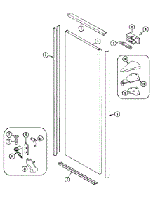 06 - Fresh Food Outer Door parts for Maytag Refrigerator BS24Y9DBC from AppliancePartsPros.com