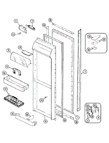 04 - Fresh Food Door parts for Maytag Refrigerator BS24Y9DV from AppliancePartsPros.com