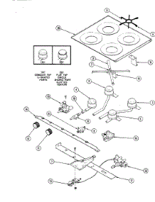 02 - Main Top & Burner Assembly parts for Magic Chef Range BT16NA-4T from AppliancePartsPros.com