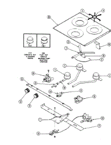 02 - Main Top & Burner Assembly parts for Magic Chef Range BT16NK-3Z from AppliancePartsPros.com