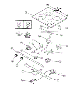 02 - Main Top & Burner Assembly parts for Magic Chef Range BT18NN-4 from AppliancePartsPros.com