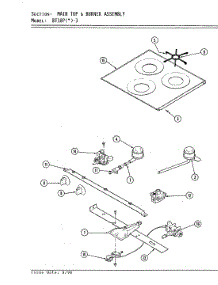 02 - Main Top & Burner Assembly parts for Magic Chef Range BT18PN-3 from AppliancePartsPros.com