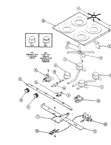 02 - Main Top & Burner Assembly parts for Magic Chef Range BT22NA-4T from AppliancePartsPros.com