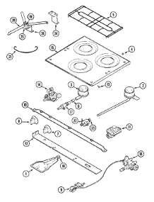 03 - Top & Gas Controls parts for Magic Chef Range BT22RN-4T from AppliancePartsPros.com