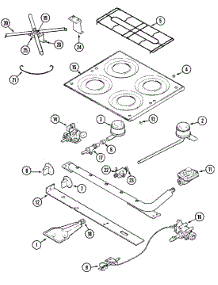 03 - Top & Gas Controls parts for Magic Chef Range BT22RS-4TZ from AppliancePartsPros.com