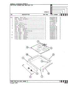 02 - Burner Box & Main Top parts for Magic Chef Cooktop BT85NK-3 from AppliancePartsPros.com
