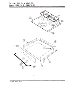 02 - Main Top Assembly parts for Magic Chef Cooktop BT85RA-3B from AppliancePartsPros.com