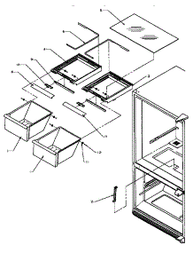 03 - Crisper Compartment parts for Amana Refrigerator BX22A5W / P1182302W W from AppliancePartsPros.com