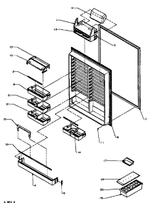 06 - Ref Inner Door parts for Amana Refrigerator BX22RE / P1161602W E from AppliancePartsPros.com