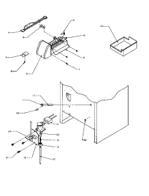 06 - Ice Maker parts for Amana Refrigerator BXI22S5L / P1196601W L from AppliancePartsPros.com