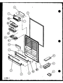 08 - Ref Door parts for Amana Refrigerator BZ22QW / P1153001W W from AppliancePartsPros.com