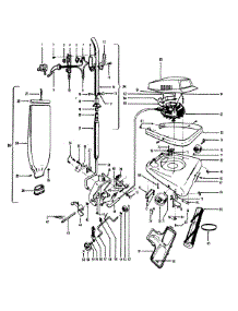 03 - Handle, Mainbody, Outerbag, Hood parts for Hoover Vacuum C1065--- from AppliancePartsPros.com