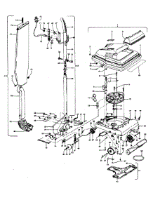 03 - Handle, Mainbody, Outerbag, Hood parts for Hoover Vacuum C1067--- from AppliancePartsPros.com