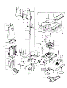 03 - Handle, Mainbody, Outerbag, Hood parts for Hoover Vacuum C1069--- from AppliancePartsPros.com