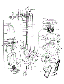 03 - Handle, Mainbody, Outerbag, Hood parts for Hoover Vacuum C1111--- from AppliancePartsPros.com