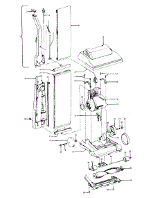 02 - Handle, Mainbody, Outerbag, Hood parts for Hoover Vacuum C1403--- from AppliancePartsPros.com