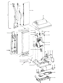02 - Handle, Mainbody, Outerbag, Hood parts for Hoover Vacuum C1404--- from AppliancePartsPros.com