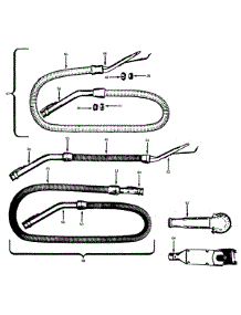 03 - Hose parts for Hoover Vacuum C1407--- from AppliancePartsPros.com