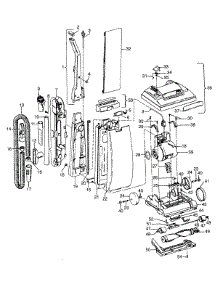 02 - Mainbody, Handle, Outerbag parts for Hoover Vacuum C1414900 from AppliancePartsPros.com