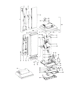 02 - Handle, Mainbody, Outerbag, Hood parts for Hoover Vacuum C1498--- from AppliancePartsPros.com