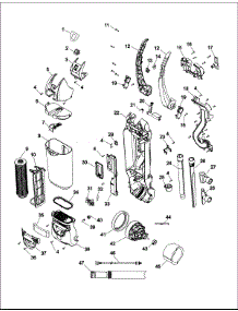 02 - Upper Assembly parts for Hoover Vacuum C1660900 from AppliancePartsPros.com