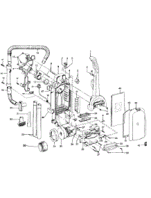 02 - Motor, Hose, Cleaningtools, Handle parts for Hoover Vacuum C1712900 from AppliancePartsPros.com