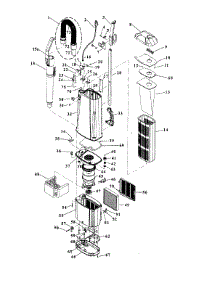 03 - Upper Assembly parts for Hoover Vacuum C1834--- from AppliancePartsPros.com