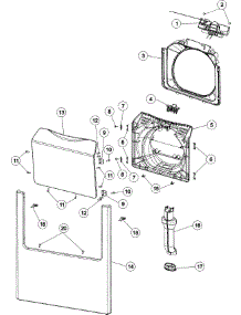 04 - Front Panel, Door & Shroud parts for Crosley Washer CAH4205AWW from AppliancePartsPros.com