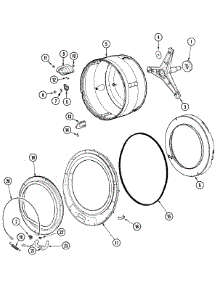 06 - Spinner Assy & Outer Tub Cover parts for Crosley Washer CAH4205AWW from AppliancePartsPros.com