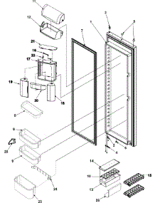 12 - Refrigerator Door parts for Amana Refrigerator AS2625PEKB from AppliancePartsPros.com