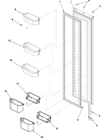 08 - Freezer Door parts for Amana Refrigerator AS2625PEKW from AppliancePartsPros.com