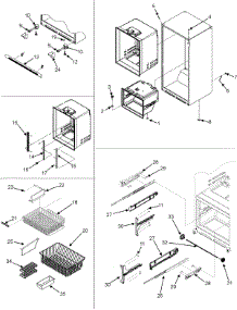06 - Interior Cabinet & Freezer Shelves parts for Crosley Refrigerator CB19G7B from AppliancePartsPros.com