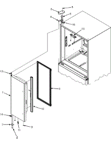 10 - Left Refrigerator Door parts for Admiral Refrigerator G32026PEKB from AppliancePartsPros.com