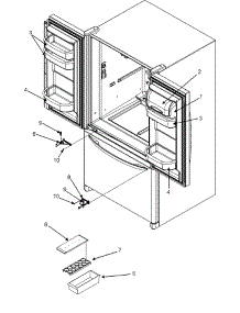 13 - Ref Dr Storage & Center Hinges parts for Admiral Refrigerator G32026PEKB from AppliancePartsPros.com