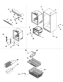 07 - Interior Cabinet & Freezer Shelving parts for Crosley Refrigerator CB19G6W from AppliancePartsPros.com