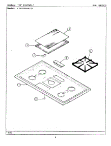 06 - Top Assembly parts for Maytag Range CBG5010AAW from AppliancePartsPros.com