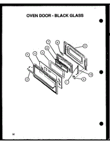 04 - Oven Door-Black Glass parts for Amana Range CBK26DBY from AppliancePartsPros.com