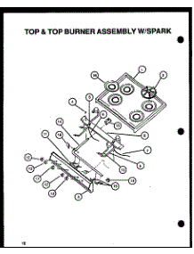 05 - Top & Top Burner Assy W / Spark parts for Amana Range CBK26FCY from AppliancePartsPros.com
