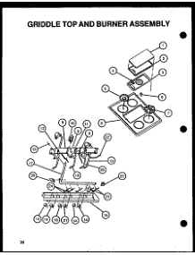 02 - Griddle Top And Burner Assy parts for Amana Range CBK28FGY from AppliancePartsPros.com