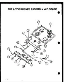 07 - Top & Top Burnerassy W / O Spark parts for Amana Range CBP22AA from AppliancePartsPros.com